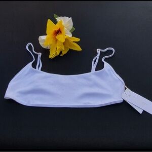L*SPACE / Kourt Women's Bikini Top color WHT Size XL.